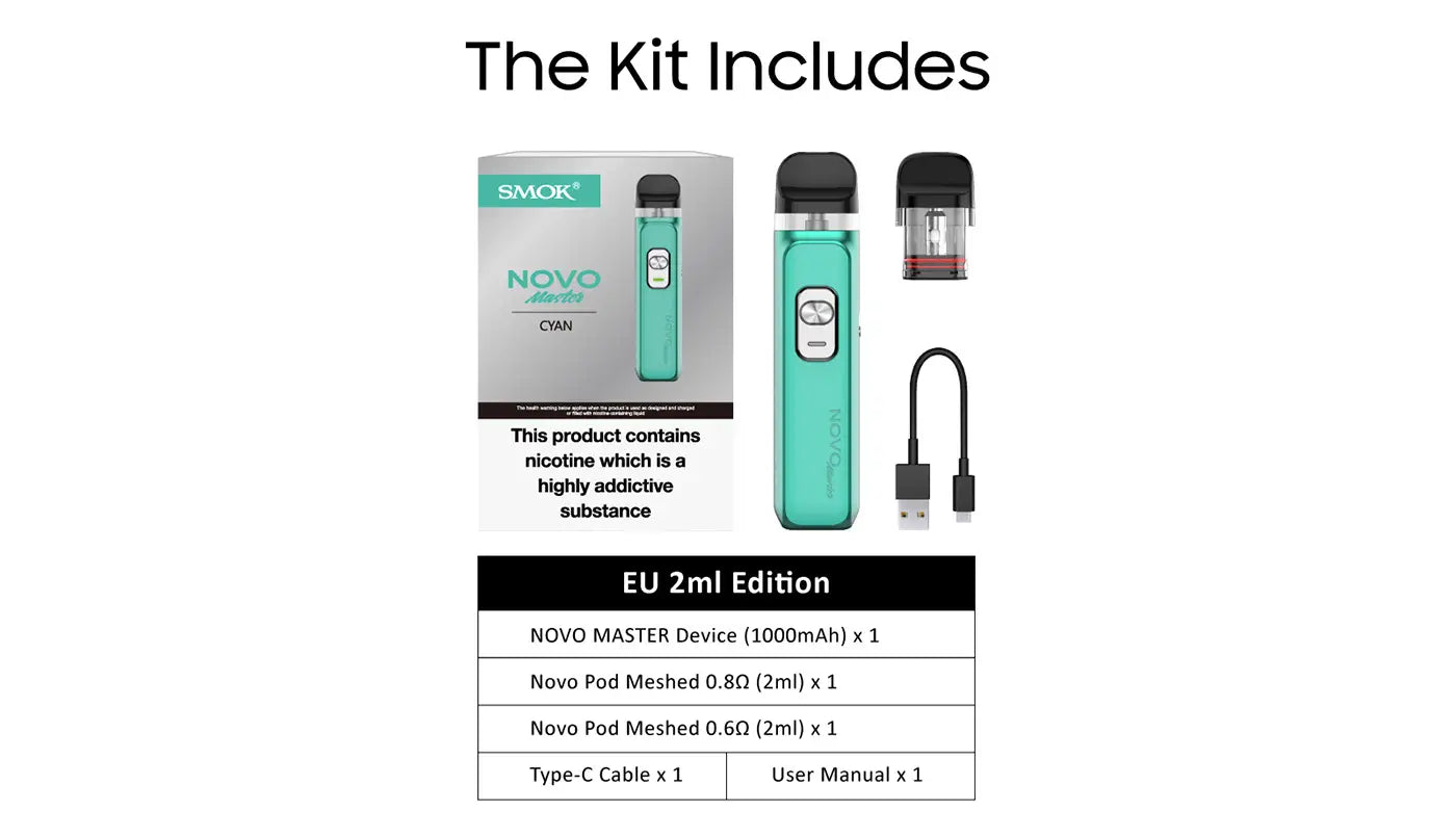 Smok Novo Master Pod Vape Kit | MTL Starter Kit | bearsvapes.co.uk