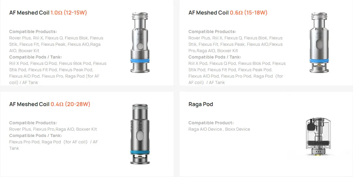 Aspire AF Coils 5pk - New Aspire Flagship Coil Type | bearsvapes.co.uk