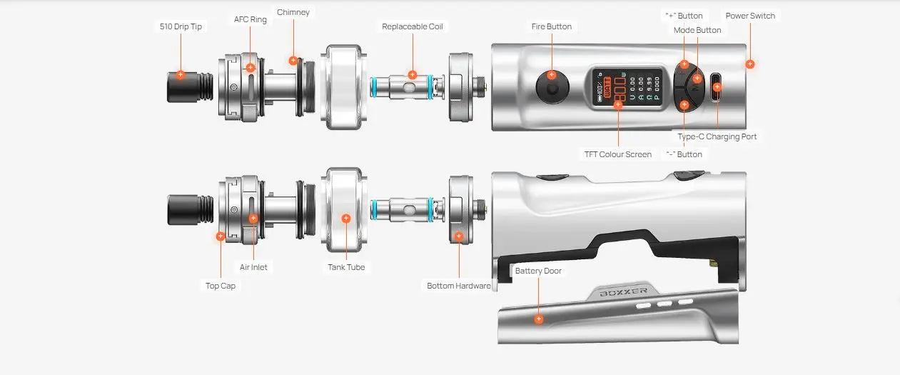 Aspire Boxxer Vape Kit - Includes FREE 1865 Battery | bearsvapes.co.uk
