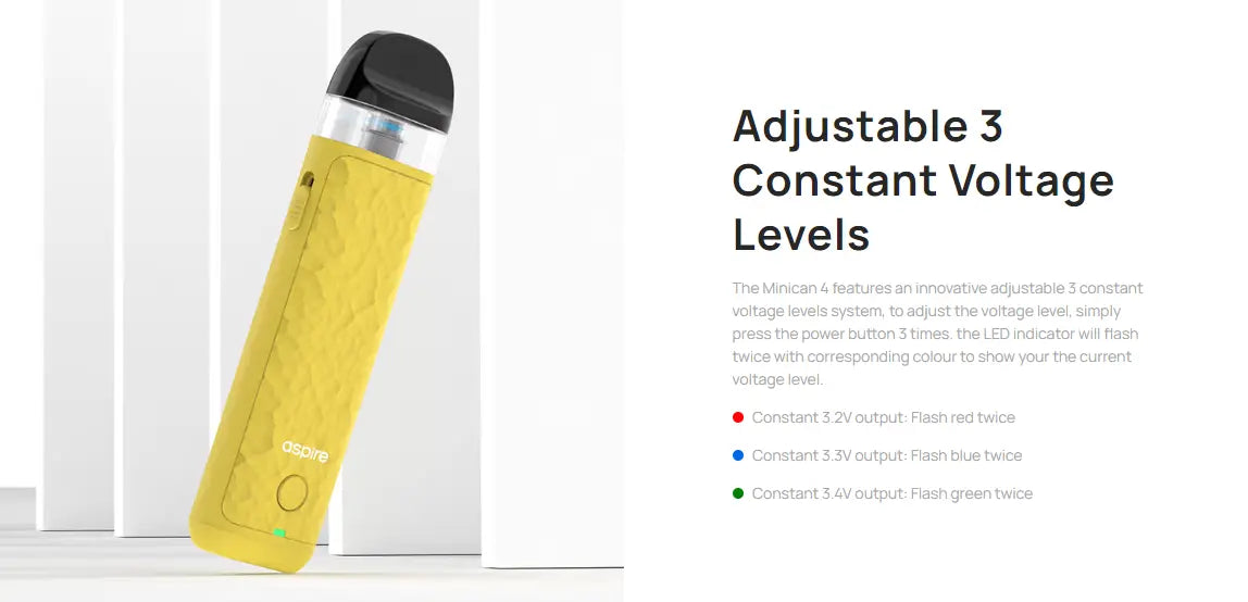 Aspire Minican 4 Vape Kit 700mAh Vape Starter Kit | bearsvapes.co.uk