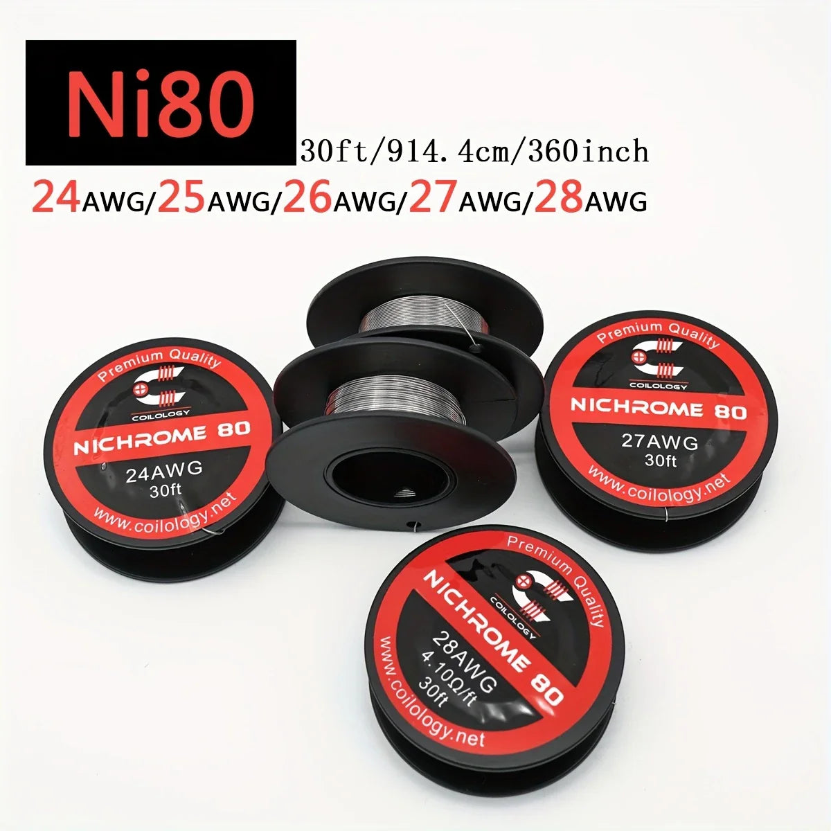 Coilology Nichrome 80 Wire 30ft 24/25/26/27/28 g | bearsvapes.co.uk