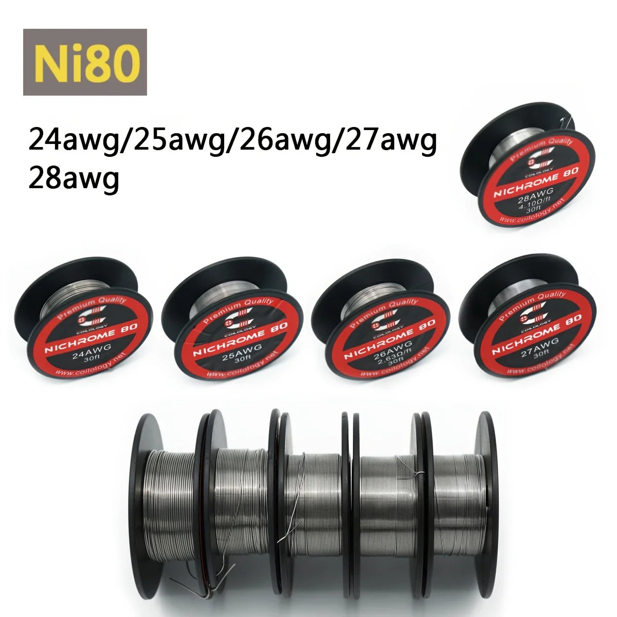 Coilology Nichrome 80 Wire 30ft 24/25/26/27/28 g | bearsvapes.co.uk