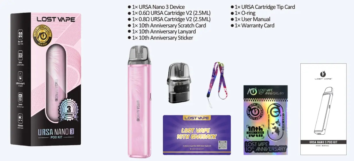 Lost Vape Ursa Nano 3 Pod Vape Kit | bearsvapes.co.uk