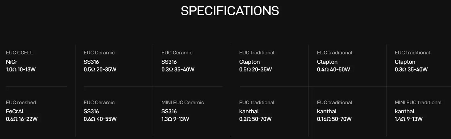 Vaporesso EUC Eco Universal Coils 5pk | bearsvapes.co.uk