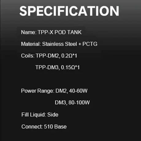 Voopoo TPP X Pod Tank 2ml DTL Vape Pod Tank | bearsvapes.co.uk