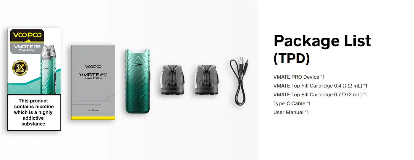Voopoo Vmate Pro Power Edition Pod Kit Starter Kit | bearsvapes.co.uk