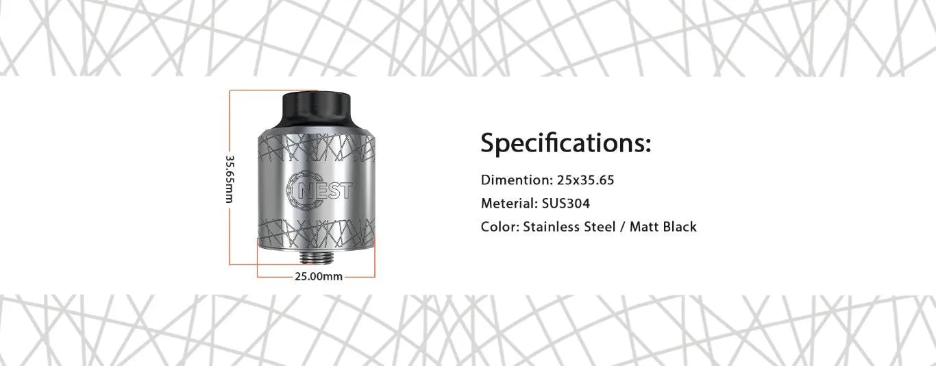 Aresvapor Nest Mesh RDA | bearsvapes.co.uk