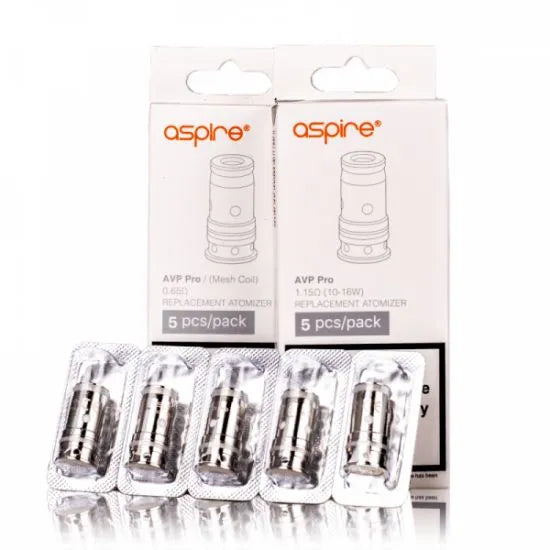 Aspire AVP Pro Replacement Coils 5pk 0.65 & 1.15ohm | bearsvapes.co.uk