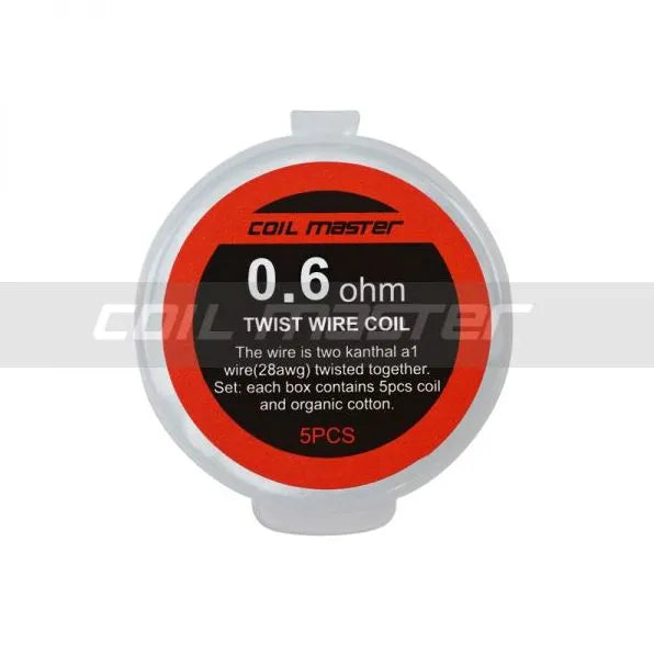 Coil Master Twisted Coils | 5 Pack & Organic Cotton | bearsvapes.co.uk