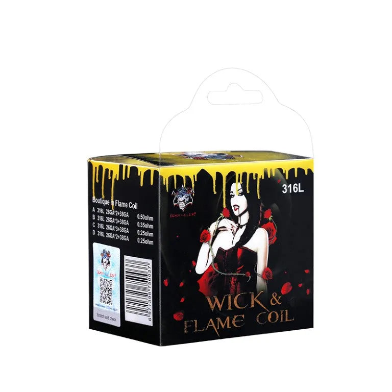 Demon Killer Wick & Flame SS316L Coil Kit | bearsvapes.co.uk