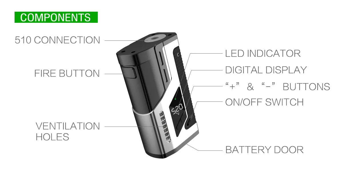 Dovpo VEE VV Semi-regulated Box Mod | bearsvapes.co.uk