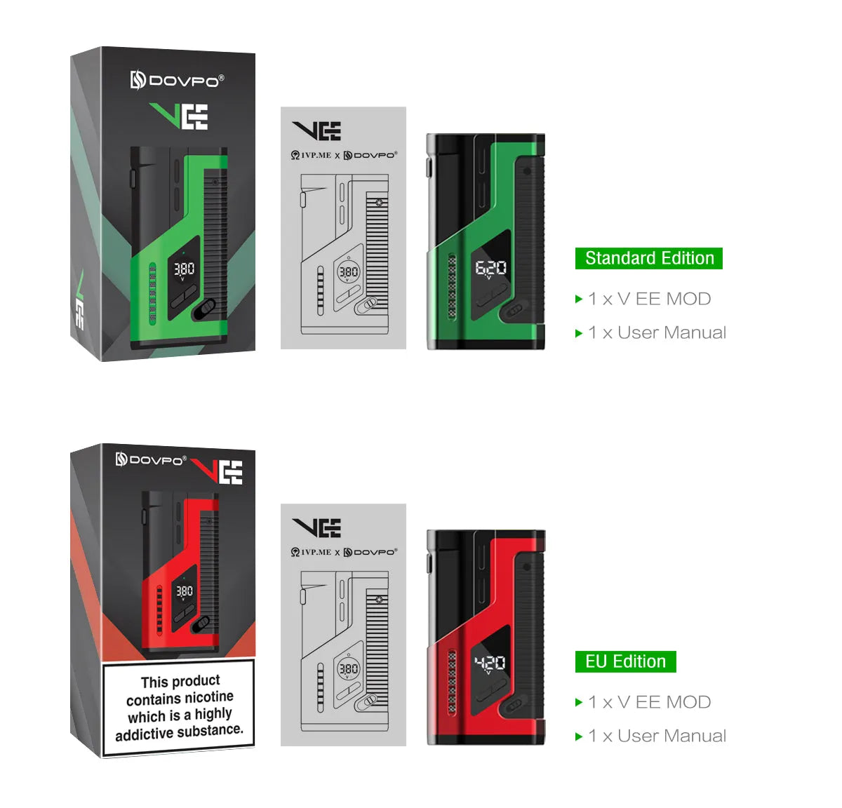 Dovpo VEE VV Semi-regulated Box Mod | bearsvapes.co.uk