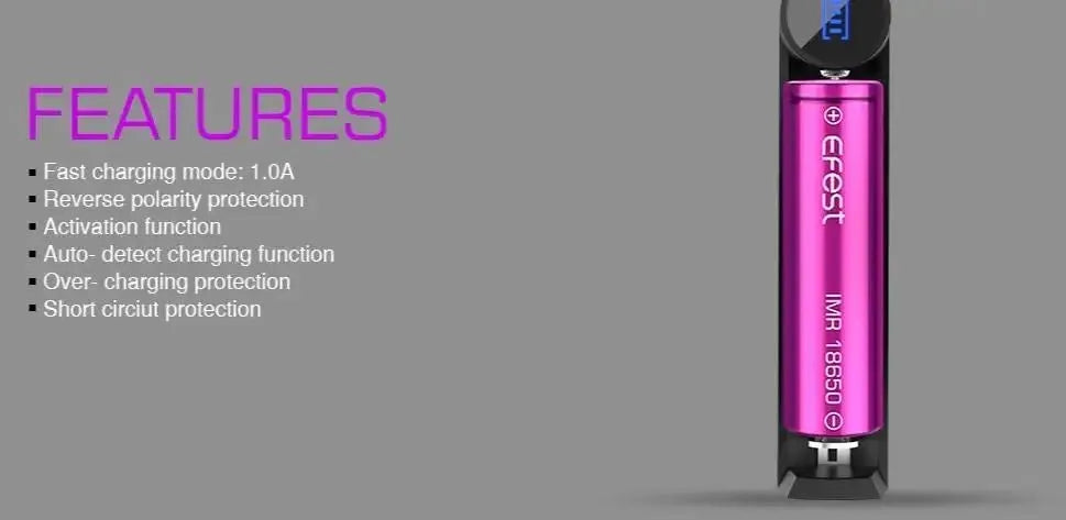Efest K1 Slim Battery Charger | bearsvapes.co.uk