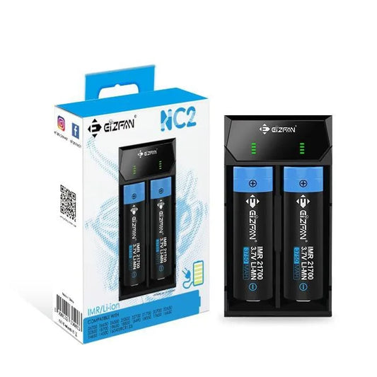 Eizfan NC2 Portable Dual Vape Battery Charger | bearsvapes.co.uk