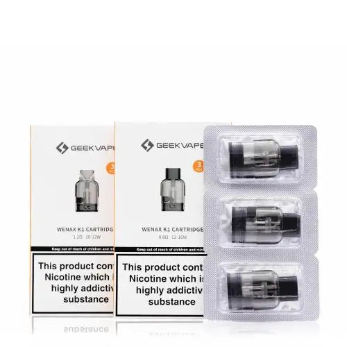 GeekVape Wenax K1 Pods 3 Pack 0.8 or 1.2 Ohm | bearsvapes.co.uk