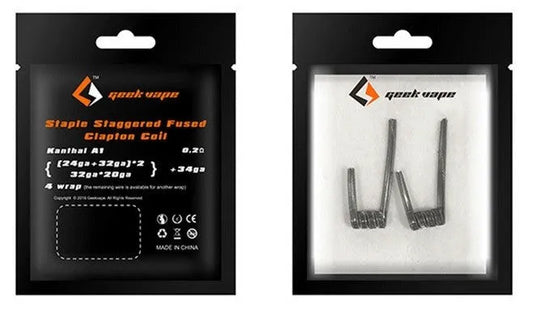 Geekvape Staple Staggered Fused Clapton Coils 2 Pk | bearsvapes.co.uk