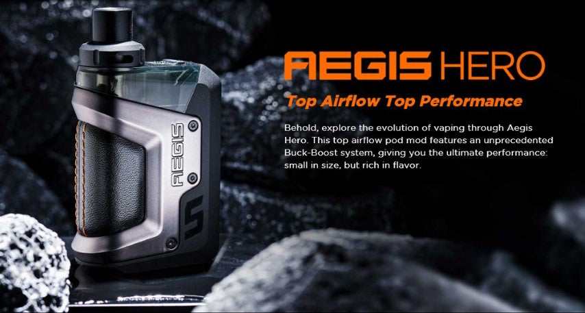 Geekvape Aegis Hero Pod Vape Kit FREE EXTRAS | bearsvapes.co.uk