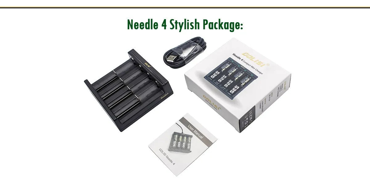 Golisi Needle 4 Smart USB Battery Charger  | bearsvapes.co.uk