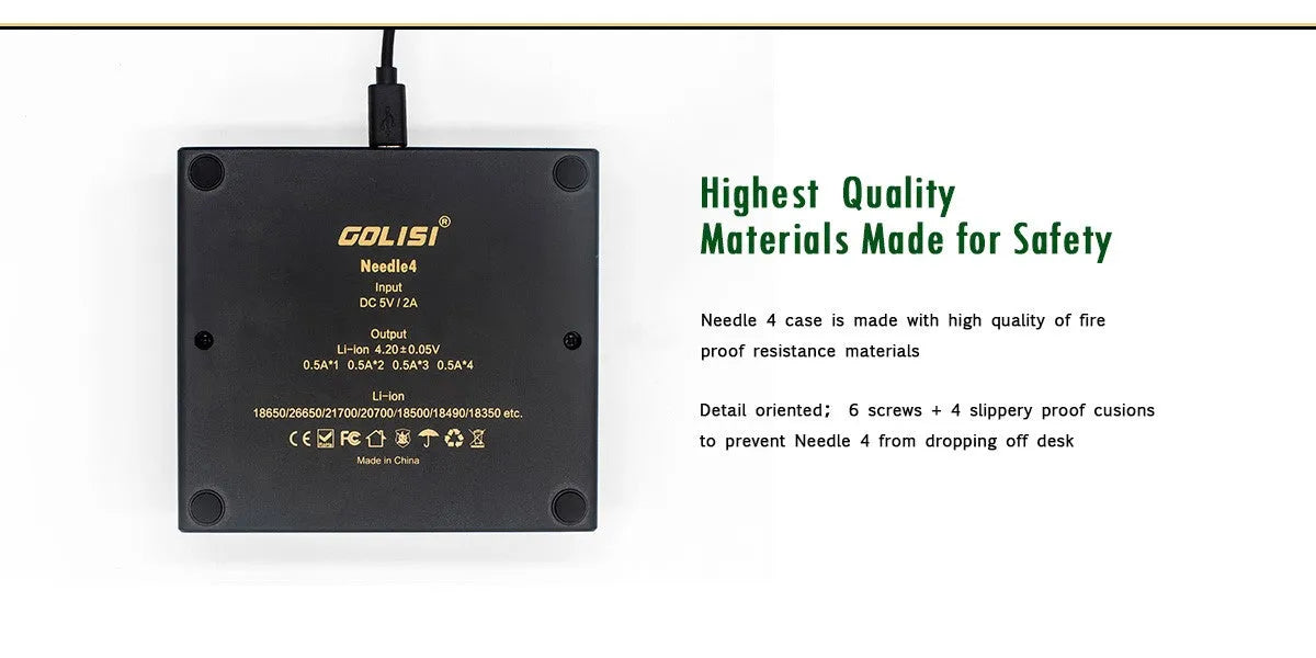 Golisi Needle 4 Smart USB Battery Charger  | bearsvapes.co.uk
