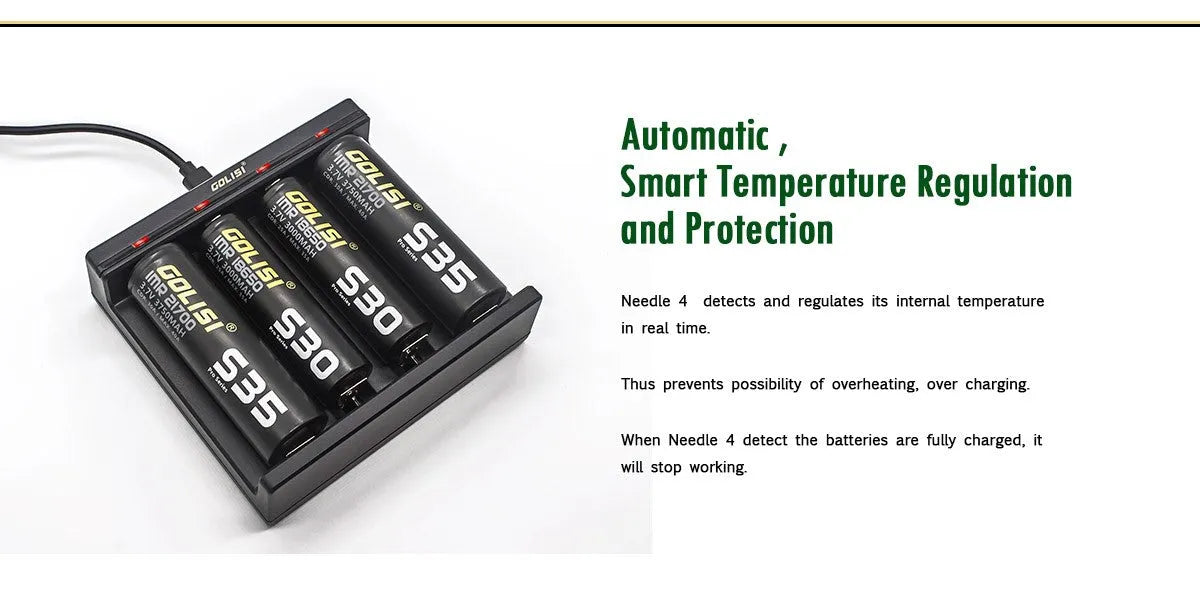 Golisi Needle 4 Smart USB Battery Charger  | bearsvapes.co.uk