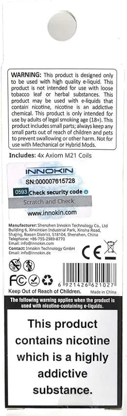 Innokin Axiom M21 Replacement Coils 4 Pack £6.95 | bearsvapes.co.uk
