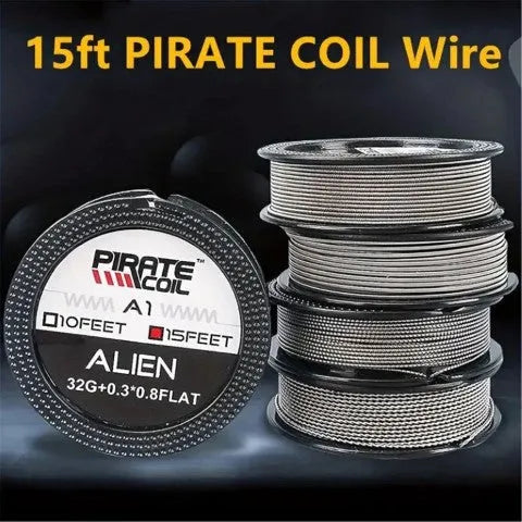 Pirate Coil Premium Vape Wire 15ft KA1 Tiger, Alien, Fused Clapton etc