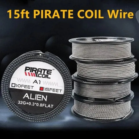 Pirate Coil Premium Vape Wire 15ft KA1 Tiger, Alien, Fused Clapton etc