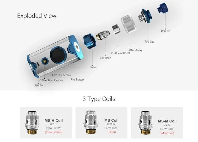 Sigelei Chronus 200W Vape Kit | 2 x Free Batteries | bearsvapes.co.uk