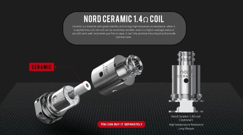 Smok Nord Pod Vape Kit | Extra FREE Pod and 2 Coils | bearsvapes.co.uk