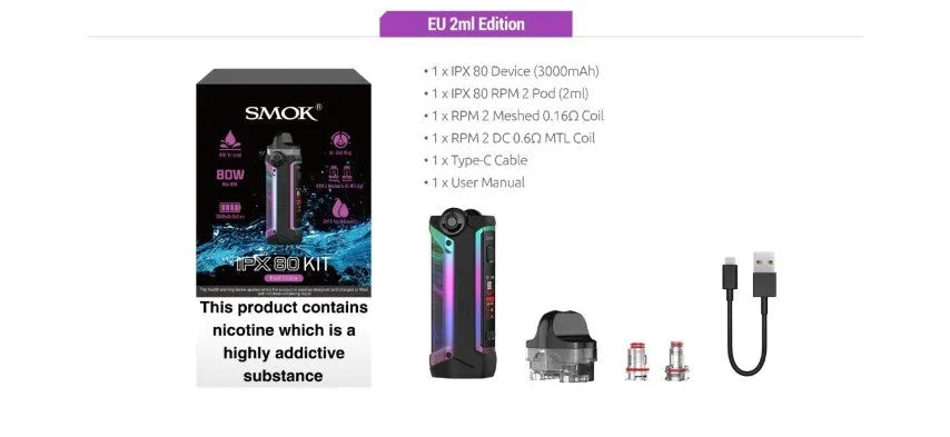 Smok IPX80 Pod Vape Kit | RPM2 Coils | ONLY £21.95 | bearsvapes.co.uk