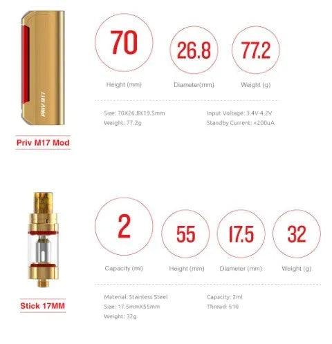 Smok Priv M17 Vape Kit | bearsvapes.co.uk
