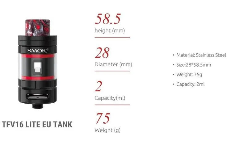 Smok TFV16 Lite Vape Tank | NOW ONLY £14.95 | bearsvapes.co.uk