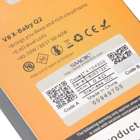 Smok V8 X-Baby Replacement Coils 3pk | ONLY £7.95 | bearsvapes.co.uk