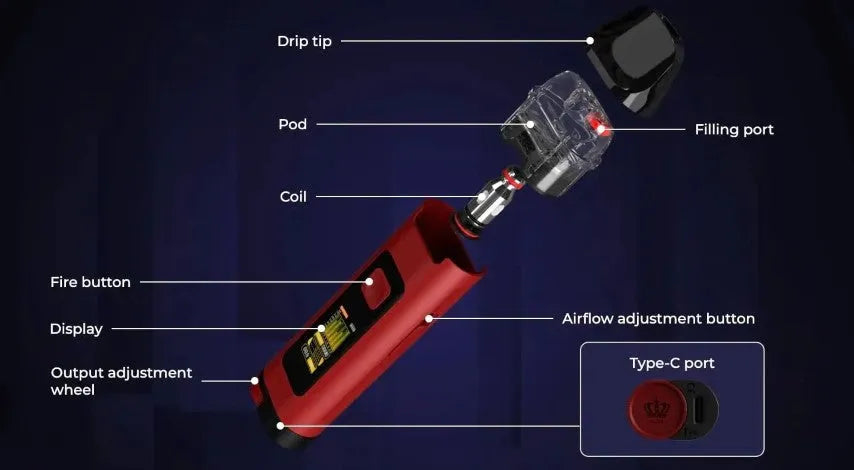 Uwell Crown D Pod Vape Kit DTL & RDTL Pod Kit | bearsvapes.co.uk