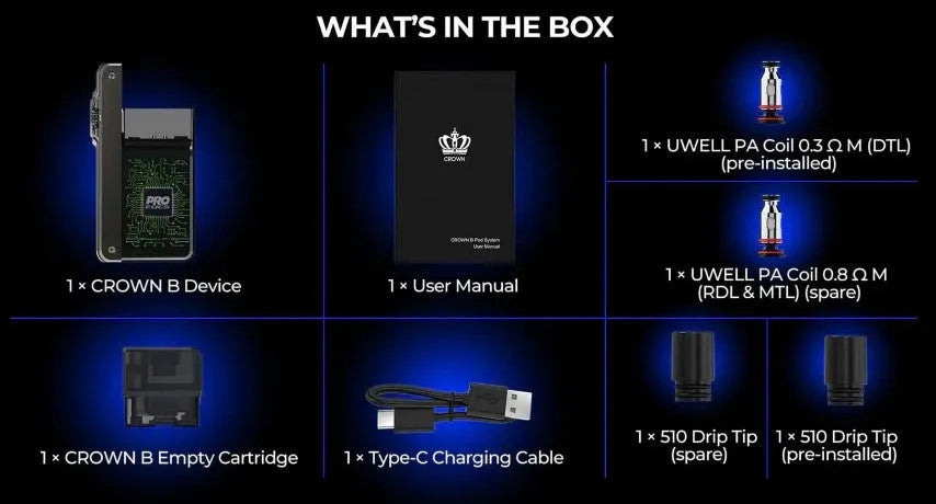 Uwell Crown B Pod Vape Kit | 50% OFF - ONLY £17.45 | bearsvapes.co.uk