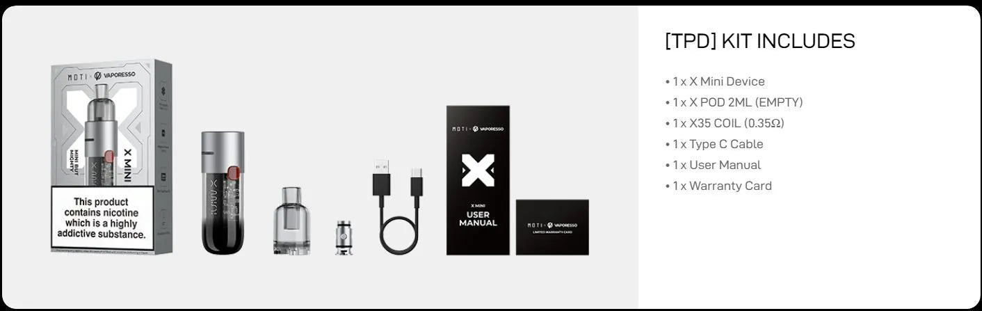 Vaporesso X Moti Mini Pod Vape Kit | ONLY £9.95 | bearsvapes.co.uk