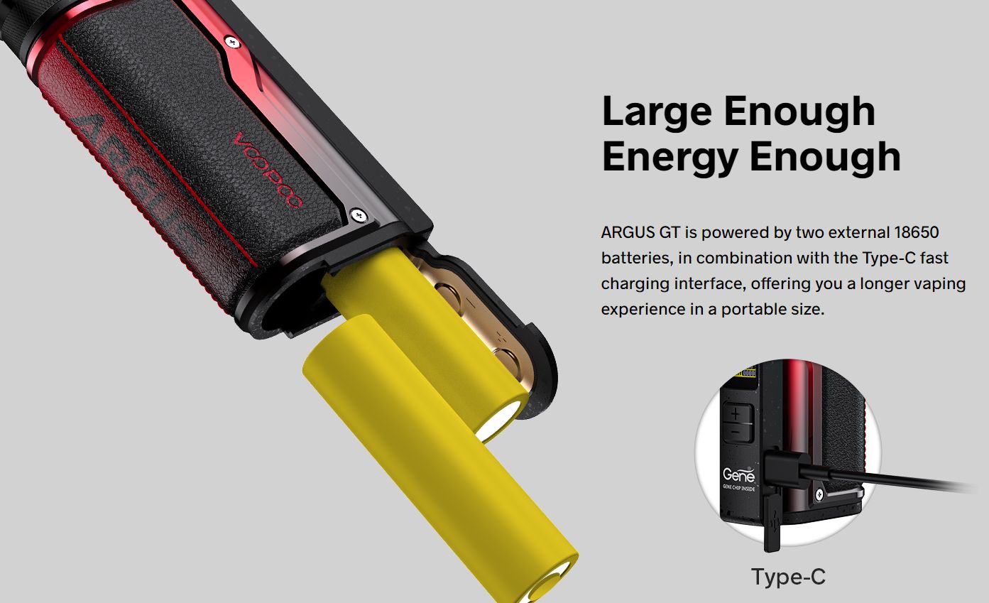 Voopoo Argus GT 160W Mod Free Batteries & Delivery | bearsvapes.co.uk