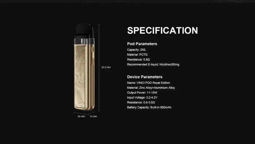 Voopoo Vinci Pod Vape Kit Royal Edition | MTL Kit | bearsvapes.co.uk