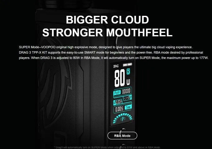 Voopoo Drag 3 TPP-X Vape Kit | ONLY £39.95 | 2 FREE 18650 Batteries