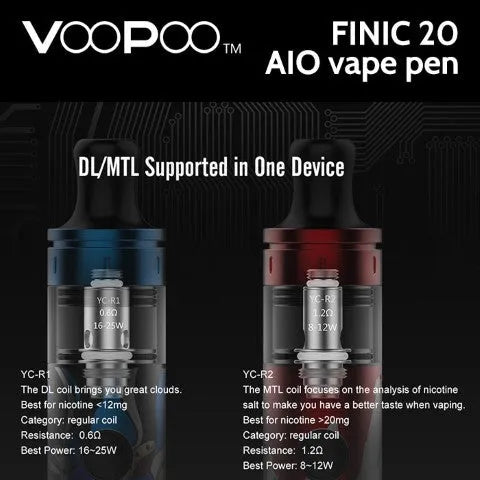 Voopoo Finic 20 AIO Vape Pen Kit NOW ONLY £14.95 | bearsvapes.co.uk