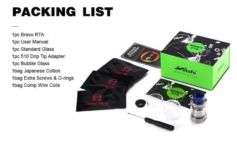 Wotofo Bravo RTA | 25mm Dual Coil RTA | bearsvapes.co.uk