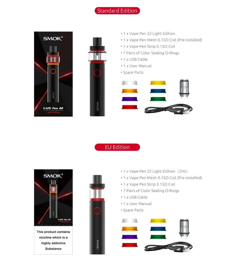 Smok Vape Pen 22 Light Edition Vape Kit | bearsvapes.co.uk