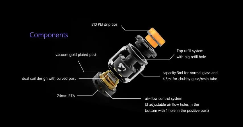 Advken Manta RTA | Twin Post Dual Coil | NOW £19.95 | bearsvapes.co.uk