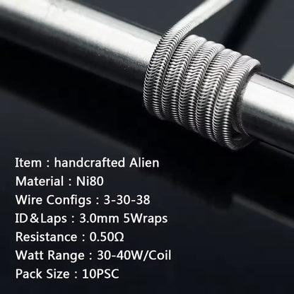 Handmade Coilology Alien Coils | 10 Pack 16 Types | bearsvapes.co.uk