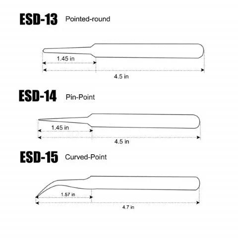 Antistatic Tweezer Set - 6 Different Types in Kit | bearsvapes.co.uk