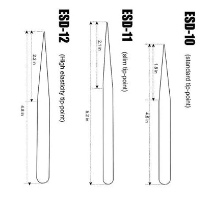 Antistatic Tweezer Set - 6 Different Types in Kit | bearsvapes.co.uk