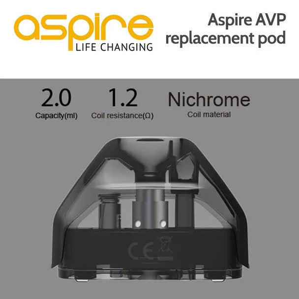 Aspire AVP Replacement Pods | 2 Pack | bearsvapes.co.uk