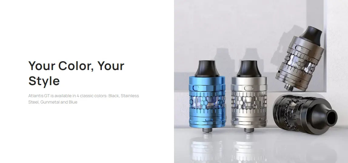 Aspire Atlantis GT Vape Tank FREE Glass & 5 Coils | bearsvapes.co.uk