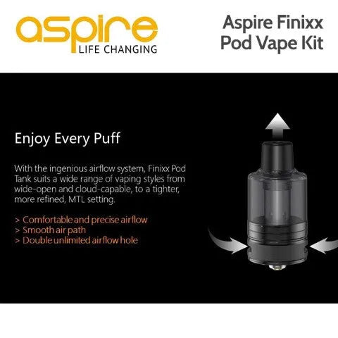 Aspire Finixx Vape Kit | With FREE 18650 Battery  | bearsvapes.co.uk