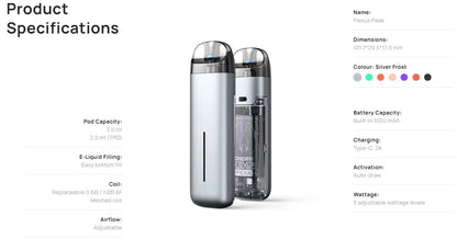 Aspire Flexus Peak Pod Kit 1000mAh Vape Starter Kit |bearsvapes.co.uk